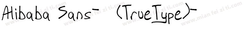 Alibaba Sans-常规(TrueType)字体转换